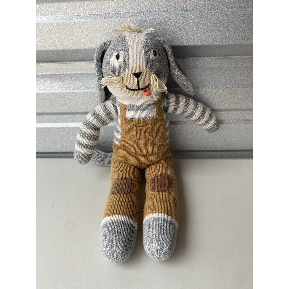 BlaBla Kids Toutou The Dog Regular 18" Knit Plush Stuffed Animal Overalls Puppy